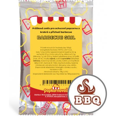 Popkornovač.cz Příchuť kořenící směs na popcorn Barbecue gril 50 g – Zbozi.Blesk.cz