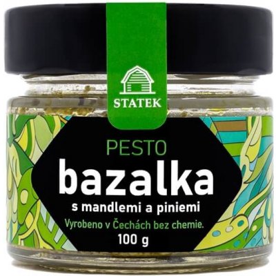 Hradecké delikatesy Pesto bazalka s mandlemi a piniemi 100 g – Zboží Dáma