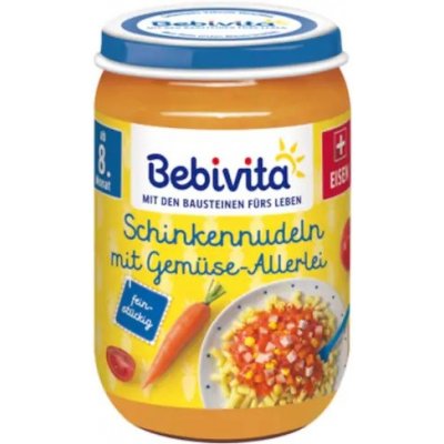 Bebivita Těstoviny se šunkou a zeleninovou směsí 220 g – Zbozi.Blesk.cz