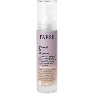 Paese Nanorevit Natural Finish Longwear Everyday Foundation Dlouhotrvající make-up s přirozeným finishem 02 Porcelain 35 ml