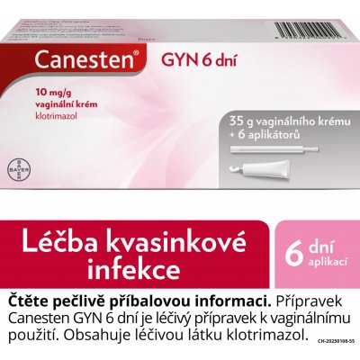 CANESTEN GYN 6 DNÍ VAG 0,01G/G VAG CRM 35G+APL – Hledejceny.cz