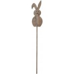 Dřevěná zahradní dekorace králík / zápich do záhonu – 100 cm