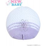 NEW BABY Pletená čepička New Baby kytička fialová – Hledejceny.cz