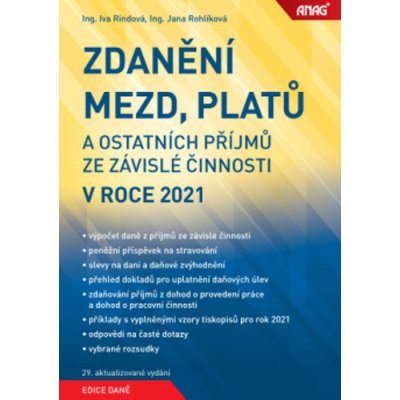 ZDANĚNÍ MEZD,PLATŮ A OSTATNÍCH PŘÍJMŮ ZE ZÁVISLÉ ČINNOSTI - Rindová,Rohlíková – Zboží Mobilmania