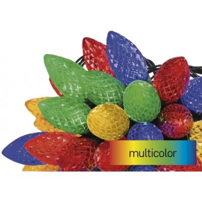 Anděl Přerov Světelný řetěz s barevnými šiškami 50xLED multicolor, 14,8 m – Hledejceny.cz