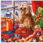 Ubrousek 33x33 cm PEJSEK u okna – Zboží Dáma