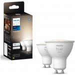 Hue sada 2x LED žárovka White GU10 4,2W 400lm 2700K CRI80 IP20 – Zboží Živě