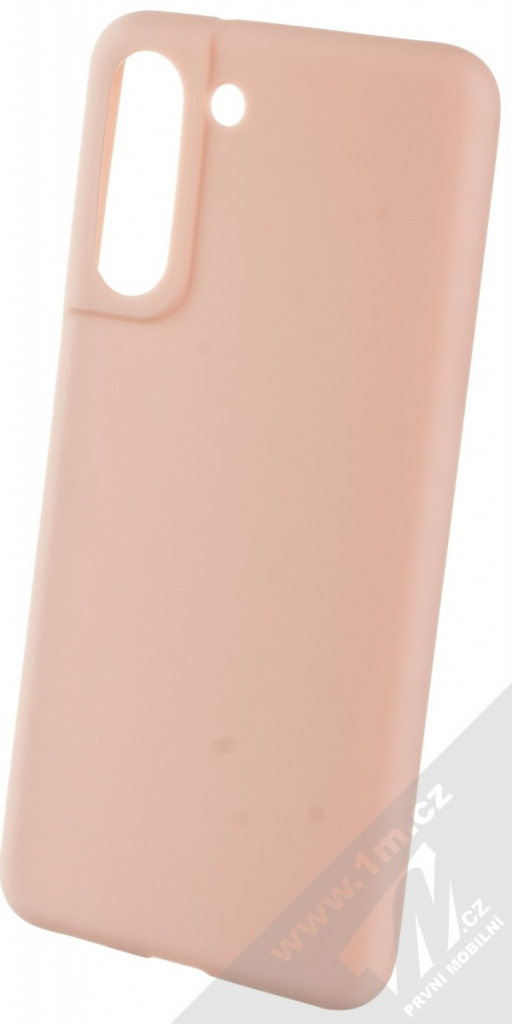 Pouzdro 1Mcz Matt TPU ochranné silikonové Samsung Galaxy S21 FE světle růžové