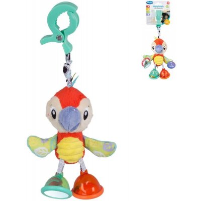 PLAYGRO PLYŠ Papoušek baby závěsný chrastící s klipem – Hledejceny.cz
