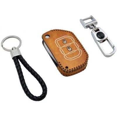 Přívěsek na klíče Kůže Brown Jeep Wrangler JL Jeep Gladiator JT – Sleviste.cz
