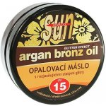 Vivaco Sun Glitter effect opalovací máslo s bio arganovým olejem SPF15 200 ml – Sleviste.cz