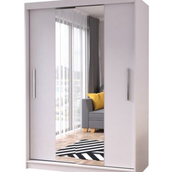 Idzczak Neomi 01 120 cm s posuvnými dveřmi a zrcadlem Matná bílá