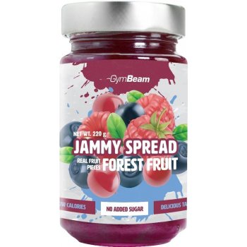 GymBeam Jammy Spread lesní ovoce 220 g