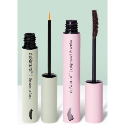 deNatura Sérum na řasy 3 ml + Objemová řasenka hnědá 6 ml – Zboží Dáma
