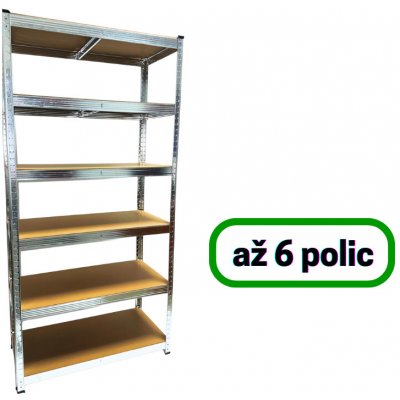 Tvujregal.cz Regál 180 x 90 x 40 6 polic pozink – Zboží Dáma