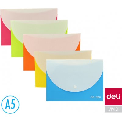 Obal spisový Deli Double A5 s klopou a drukem – Zboží Živě