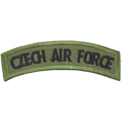 Nášivka: CZECH AIR FORCE [oblouková] [bsz] olivová | černá – Zboží Dáma