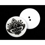 GU462, Plastový knoflík, mandala, květ, 32" / 1 kus – Hledejceny.cz