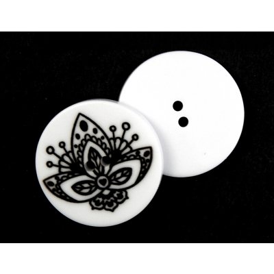 GU462, Plastový knoflík, mandala, květ, 32" / 1 kus – Hledejceny.cz
