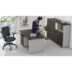 NABYTEK-DESIGNOVY.CZ - ZE 1.6 07 Sestava kancelářského nábytku Komfort 1.6 kaštan/šedá – Zboží Dáma
