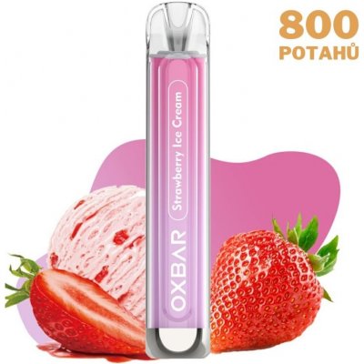 OXVA OXBAR C800 Strawberry Ice Cream 16 mg 800 potáhnutí – Hledejceny.cz