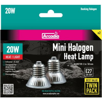 Arcadia Halogen Mini Basking spot 20 W 2 ks – Hledejceny.cz