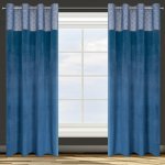 Design 91 ZATEMŇOVACÍ ZÁVĚS NA KROUŽCÍCH AGNES 140X250 CM NÁMOŘNICKÁ MODRÁ – Hledejceny.cz