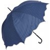 Deštník Clayre & Eef deštník pro dospělé s puntíky a vlnitým okrajem modrý