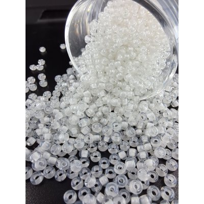 Rokajl Preciosa 8/0 - transparentní - bílý průtah - 1 g – Hledejceny.cz