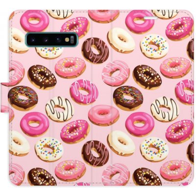 Pouzdro iSaprio Flip s kapsičkami na karty - Donuts Pattern 03 Samsung Galaxy S10
