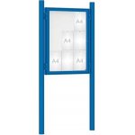 PROCITY Venkovní vitrína model 1000 9 x A4, modrá, včetně sloupků | Zboží Auto