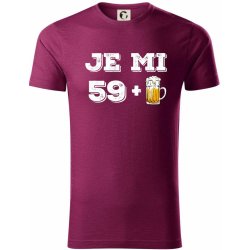 Je mi 60 pivo triko z organické bavlny fuchsiová