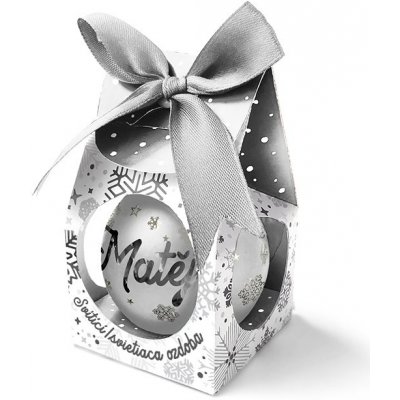 Nekupto Vánoční koule se jménem Matěj svítící skleněná 5,8 cm – Zboží Dáma