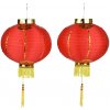 Lampion Čínské lampiony červené 2 ks 25 cm