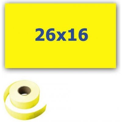 CDRmarket ETRL-26x16-yellow2 cenové etikety do kleští obdélníkové signální žluté 26 mm x 16 mm 700 ks – Zbozi.Blesk.cz