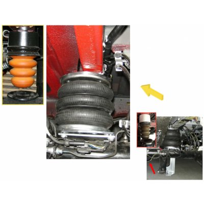 Ford Transit 250/460 (2014-) zadní pohon, jednomontáž - vzduchové pérování DUNLOP - Základní verze se dvěma ventily / 13 - 18 cm (sada L.TRA.EAS15.C.M) L.TRA.EA14.C.M | Zboží Auto