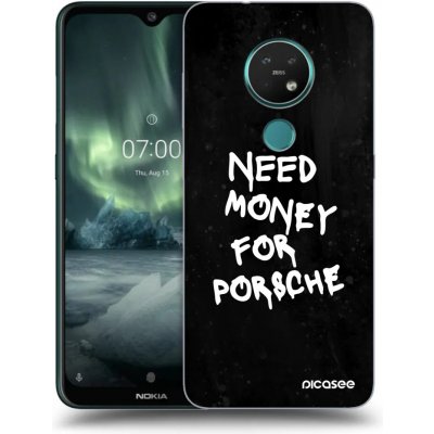 Picasee silikonový průhledný obal pro Nokia 7.2 - Black Dollar – Zboží Živě