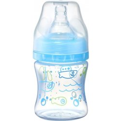 BabyOno antikoliková láhev se širokým hrdlem modrá 120ml