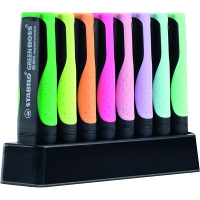 Stabilo Zvýrazňovač Green Boss Pastel 8 barev – Hledejceny.cz