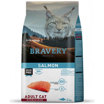 Bravery Cat STERILIZED losos 2 kg