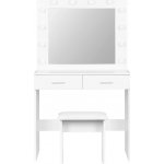 ModernHome CHDT03 toaletní stolek se zrcadlem bílý – Zboží Mobilmania