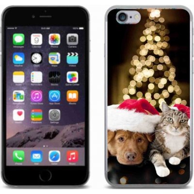 Pouzdro mmCase Gelové iPhone 6/6S - vánoční pes a kočka – Zboží Mobilmania