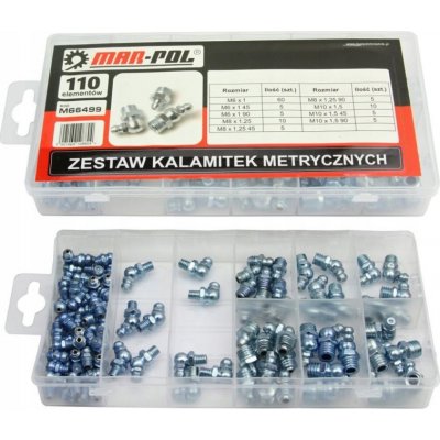 MAR-POL Mazací hlavice (metrický závit), sada 110ks M66499 – Sleviste.cz