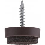 Walteco Filcový kluzák s vrutem, průměr 20mm, hnědý, 8 ks , 84974 – Sleviste.cz