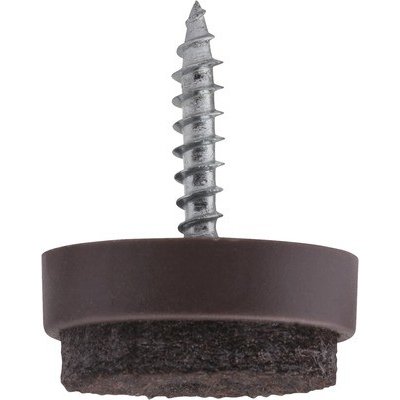 Walteco Filcový kluzák s vrutem, průměr 20mm, hnědý, 8 ks , 84974 – Sleviste.cz