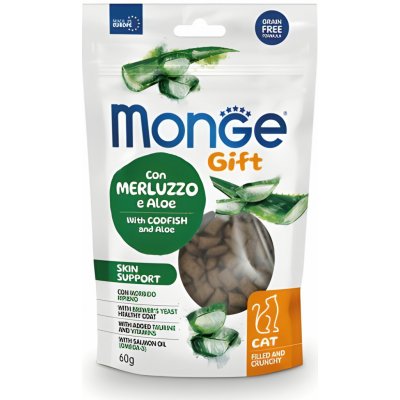Monge Gift Cat Plněné polštářky s treskou a aloe vera 60 g – Zboží Mobilmania