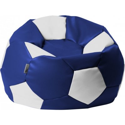 ANTARES Euroball medium Sedací pytel 65x65x45cm koženka modrá/bílá