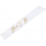 PartyDeco Šerpa Bride To Be bílá - zlaté ozdobné písmo – Hledejceny.cz