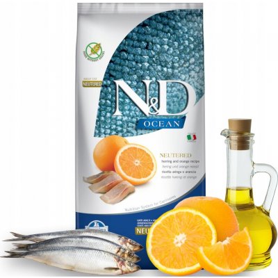 N&D Ocean Adult Cat Grain Free Herring Pumpkin & Orange 5 kg – Zboží Dáma