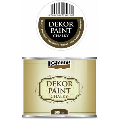 Pentart křídová a dekorační barva 500 ml ebenová černá – Zboží Dáma